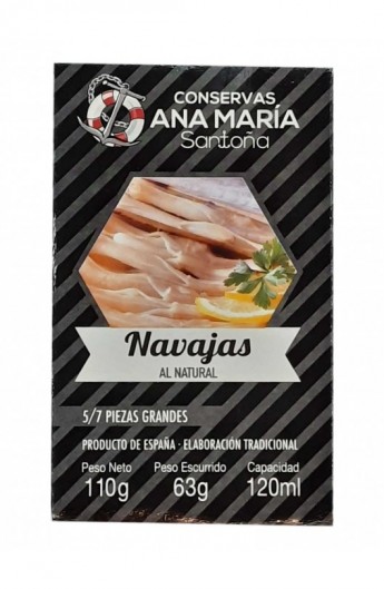 Navajas Al Natural 5/7p Ana María 110 gr