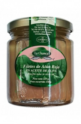 Filetes De Atún Rojo En Aceite De Oliva La Chanca 225 gr