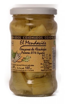 Corazones de Alcachofa de Tudela Extra 6-12 Frutos El Mendaviés 410 gr – I.G.P. Alcachofa de Tudela