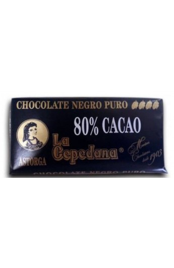Chocolate Negro La Cepedana 80% Cacao 200 gr